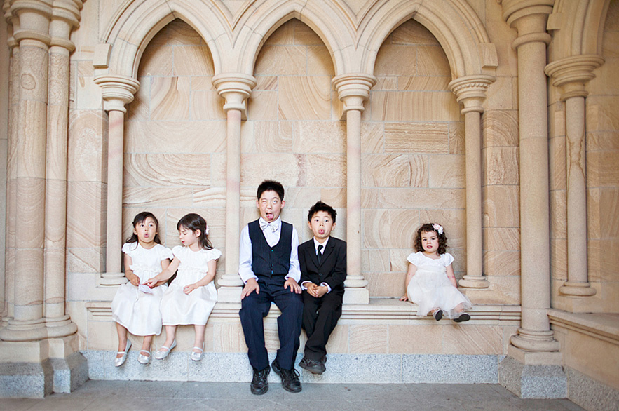 flower girls and page boys, Marriott Brisbane Wedding Photographer