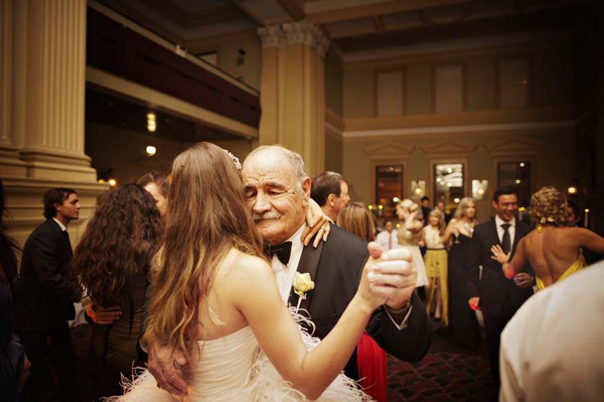 Bride and Grandfather, Customs House by Brisbane Wedding Photographers Kwintowski Photography