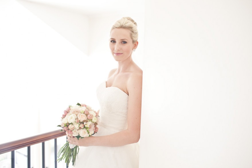 Bride with Flowers Portrait