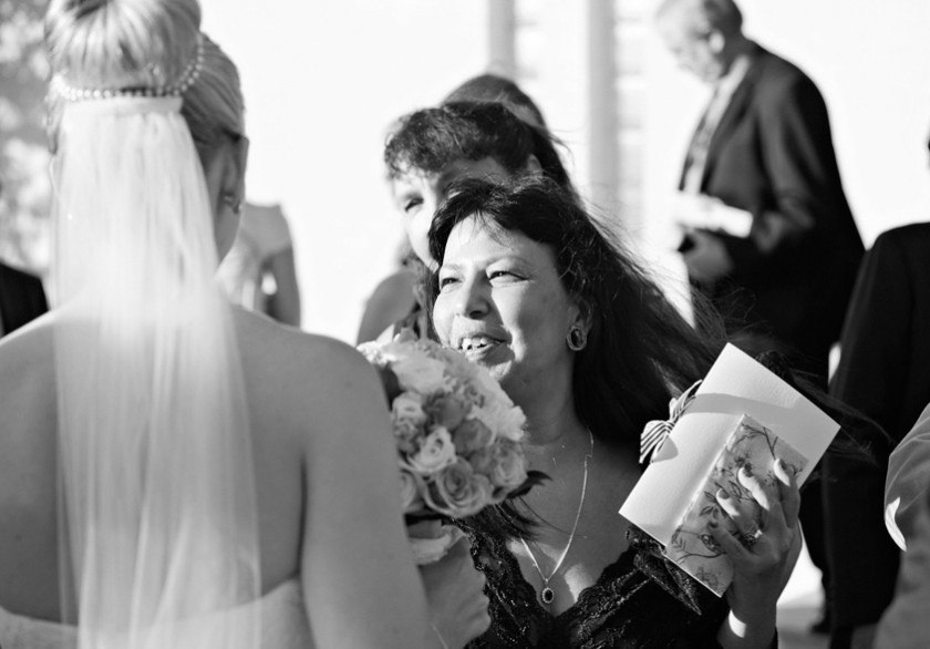 bride greets new mum