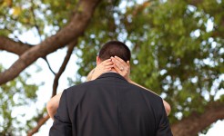 Bride hugs Groome