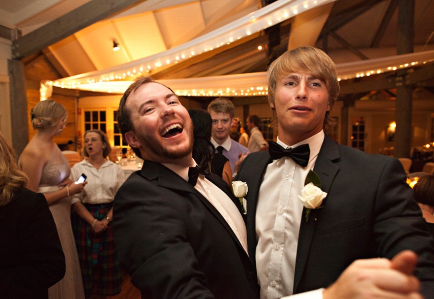 groomsmen being silly.